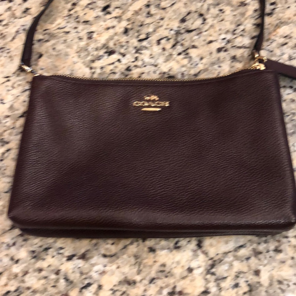 Authentic leather pebble coach crossbody purse